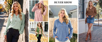 Fantaslook Hoodies for Women Waffle Knit Sweatshirts Drawstring Long Sleeve Tops Button V Neck Pullover