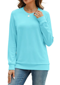 Fantaslook Fall Sweatshirts for Women Crewneck Long Sleeve Shirts Casual Tunic Tops Lightweight Pullover Sweatshirts