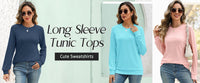 Fantaslook Fall Sweatshirts for Women Crewneck Long Sleeve Shirts Casual Tunic Tops Lightweight Pullover Sweatshirts