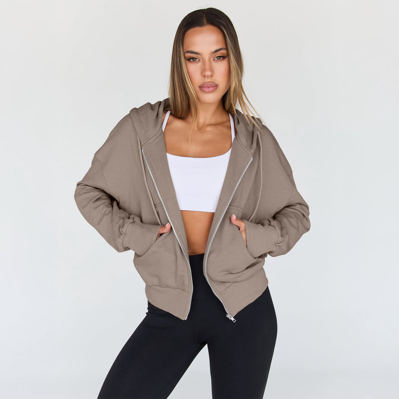 SUNBS Drawstring Zip Up Hoodies for Women Fall Sweatshirts Jackets Casual Comfy Tops Outfits Clothes with Pocket