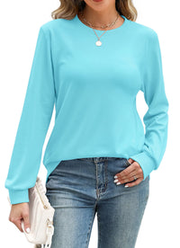 Fantaslook Fall Sweatshirts for Women Crewneck Long Sleeve Shirts Casual Tunic Tops Lightweight Pullover Sweatshirts