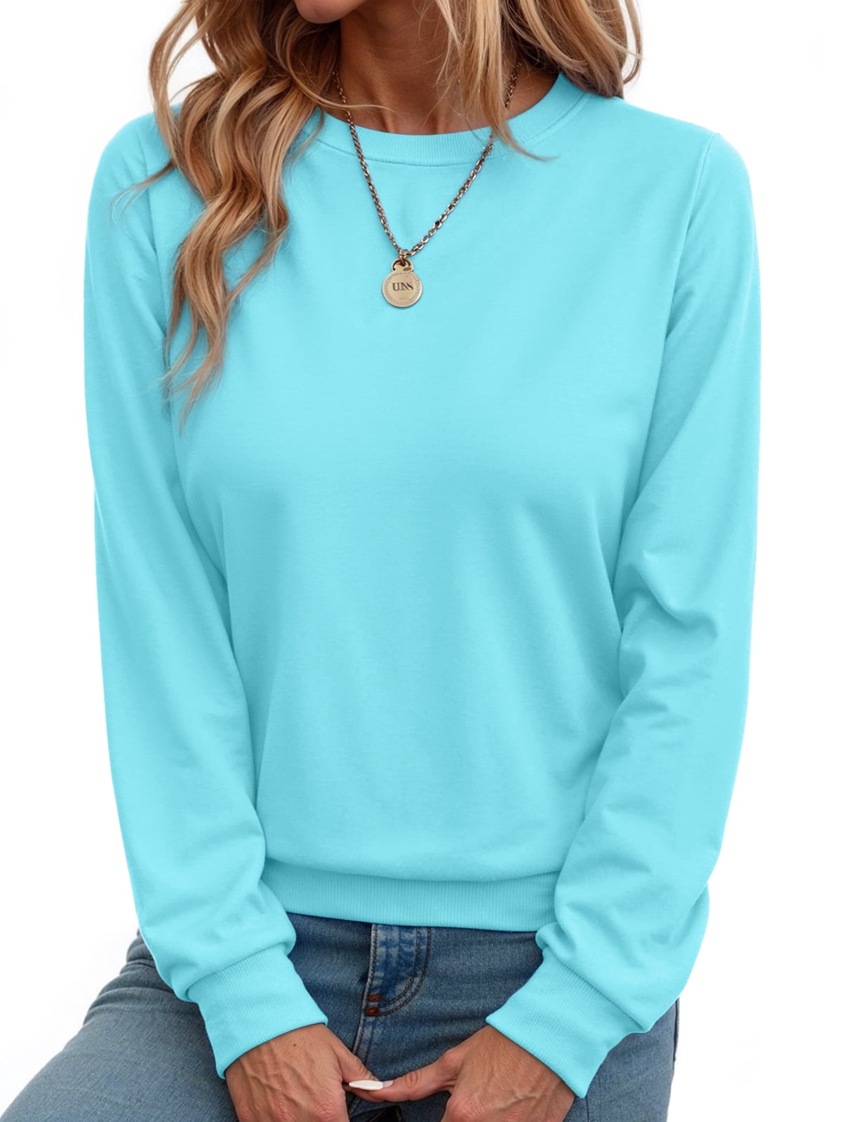 Fantaslook Fall Sweatshirts for Women Crewneck Long Sleeve Shirts Casual Tunic Tops Lightweight Pullover Sweatshirts