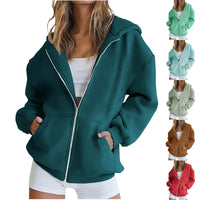 Diufon Womens Zip Up Hoodies Oversized Long Sleeve Sweatshirts Fall Fashion Jackets Winter Clothes with Pockets